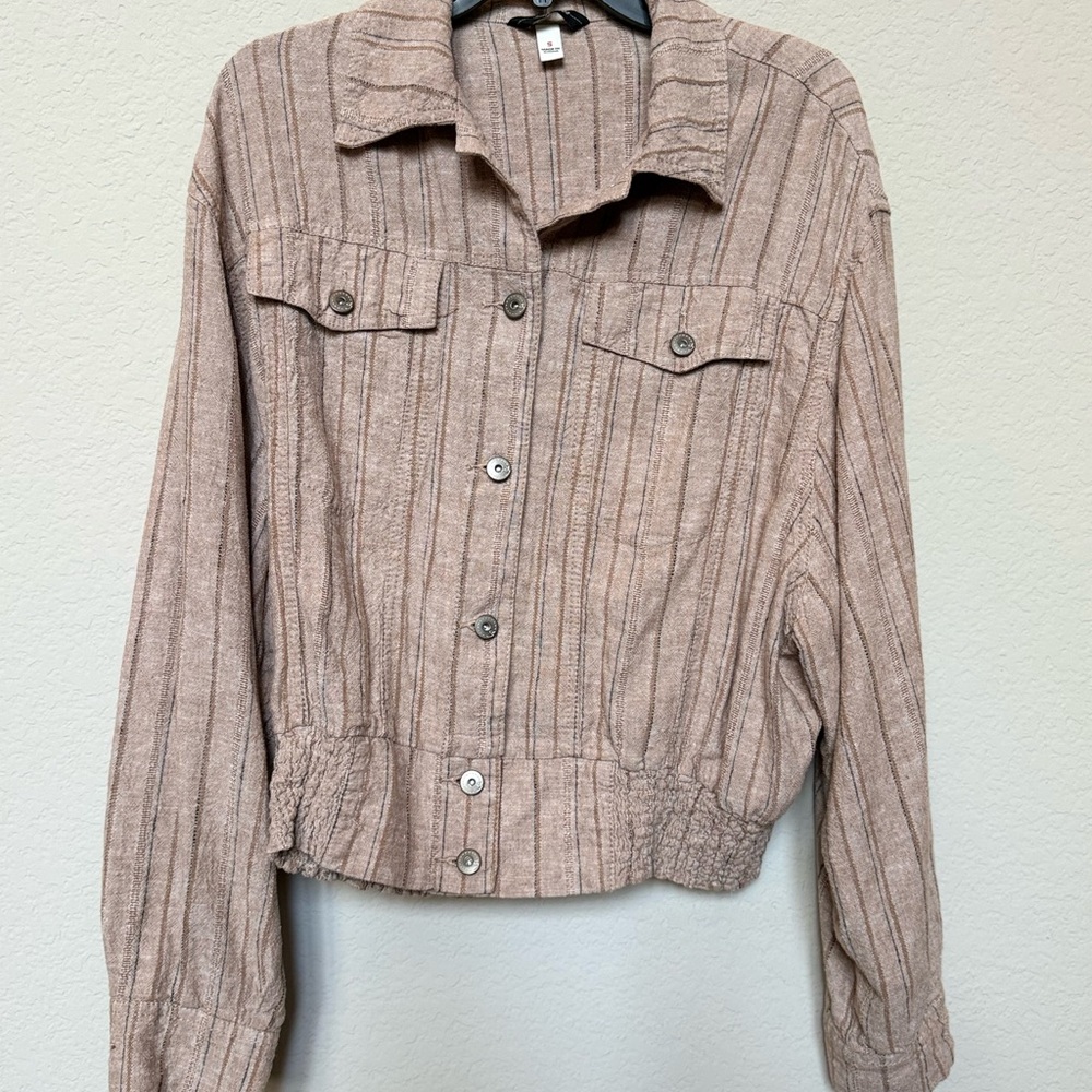 Striped Tan Women's Jacket